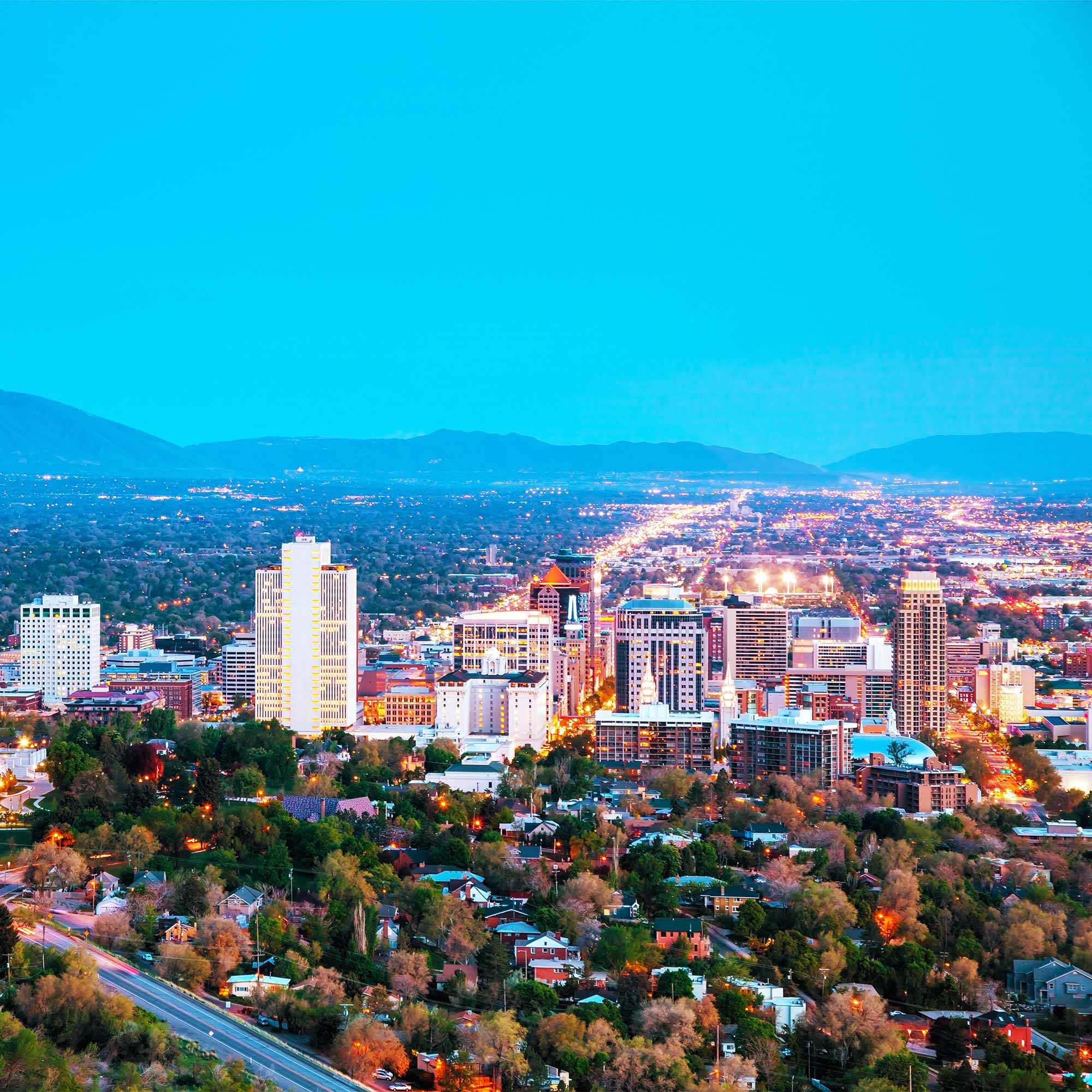 Skyline of Salt Lake City, Utah